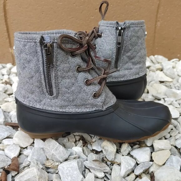 Steve Madden Torrent Round Toe Lace Up Ankle Rainboots- Size: 6 - Picture 1 of 9